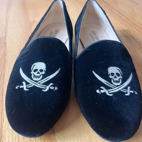 Jon Josef Gatsby Skull Flats Velvet Loafers - Picture 4 of 7